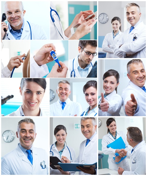 Medical collage - Stock Photo