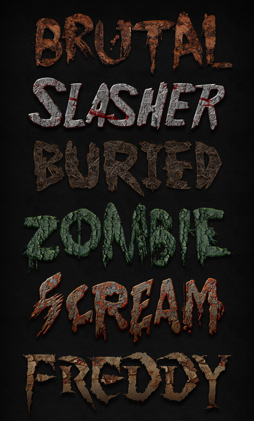 Horror Text Styles for Photoshop