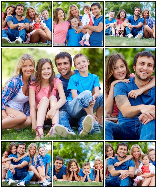 Family of four - Stock Photo