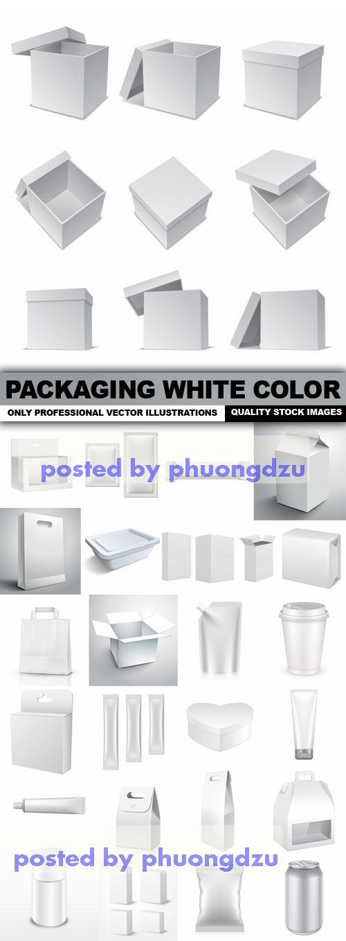 Packaging White Color  Vector  1