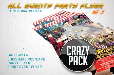 All Events Flyer Pack Vol.1 (8 in 1) 44679