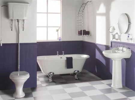 Сиреневая ванная комната: необычное оформление  - тонкости выбора