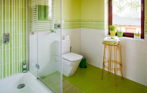 Салатовая ванная комната: гармония и уют  - советы профессионала