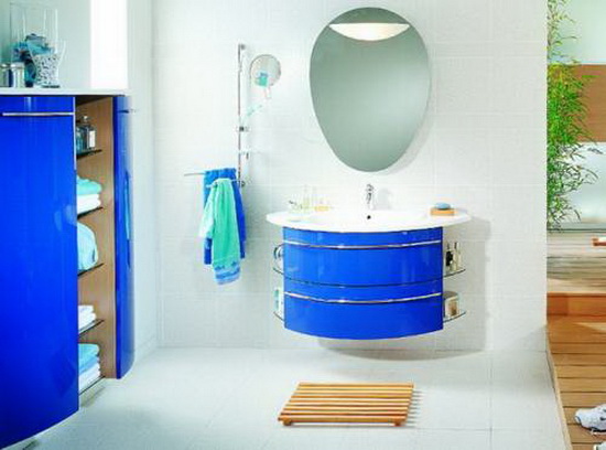 Синяя ванная комната: символ моря и отдыха  - решение всех вопросов