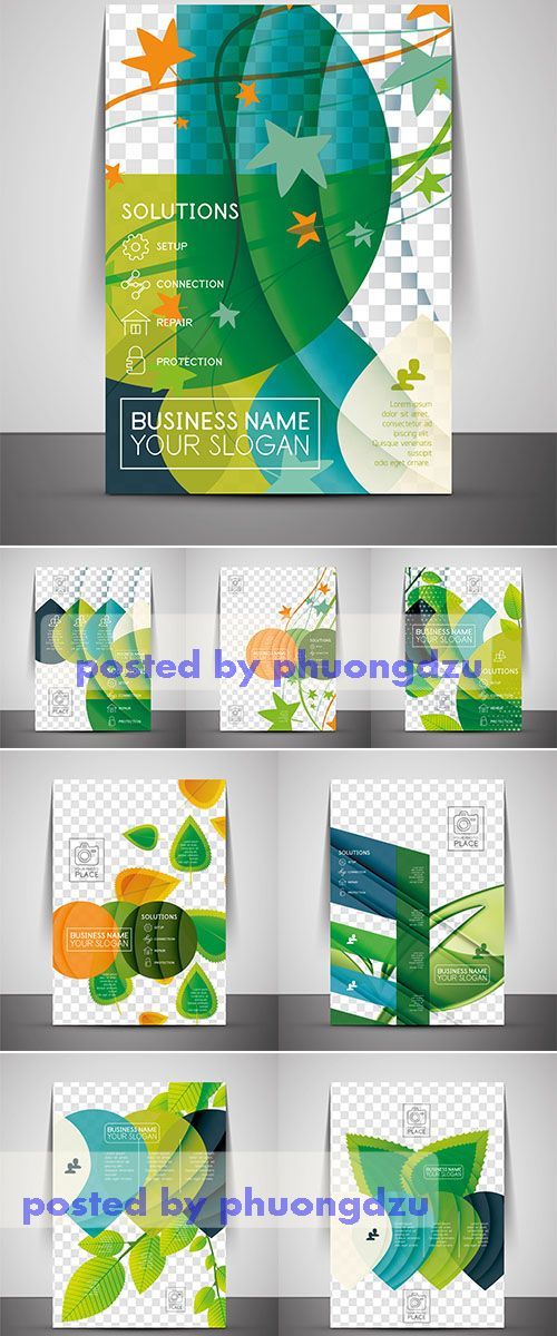 Stock: Nature corporate flyer print template 1