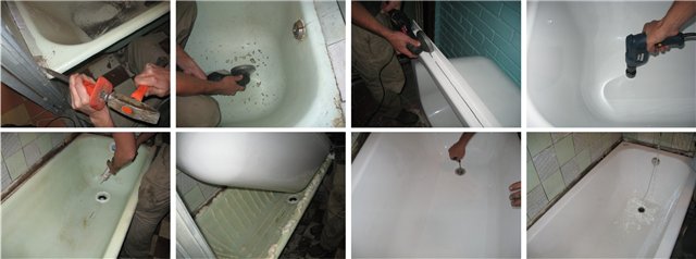 Восстановление ванны: технология реставрации  - решение всех вопросов