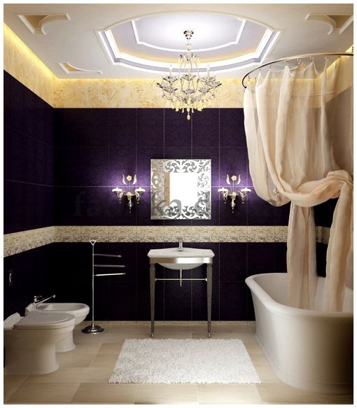 Как выбрать дизайн потолков в ванной комнате  - советы мастера