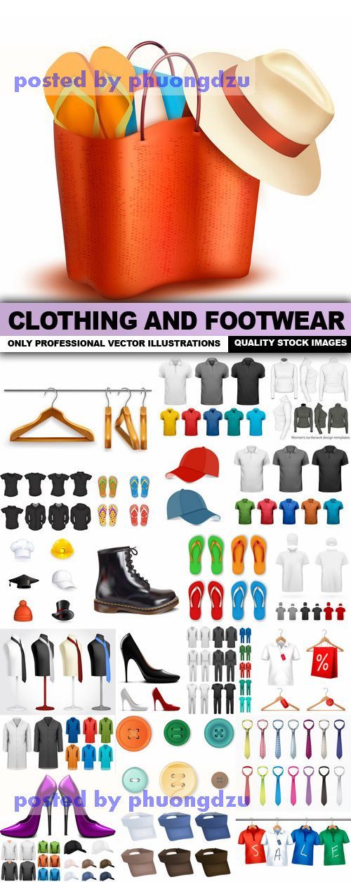 Clothing And Footwear Vector 01