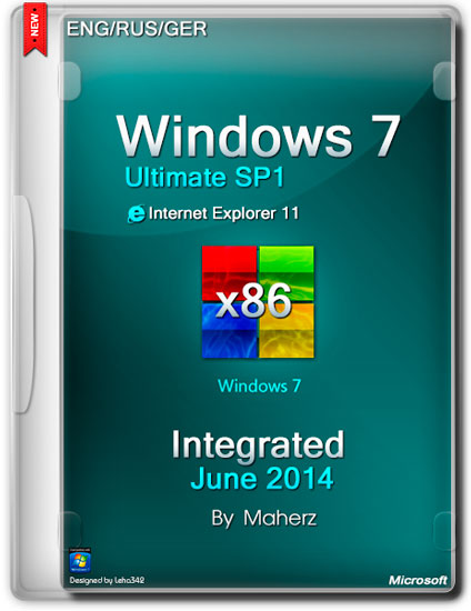 Windows 7 Ultimate SP1 x86 Integrated June 2014 By Maherz (ENG/RUS/GER)