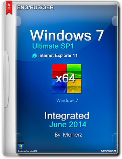Windows 7 Ultimate SP1 x64 Integrated June 2014 By Maherz (ENG/RUS/GER)