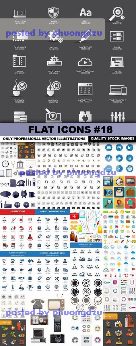 Flat Icons  Vector colection part 18