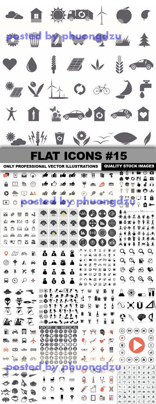 Flat Icons  Vector colection part 15