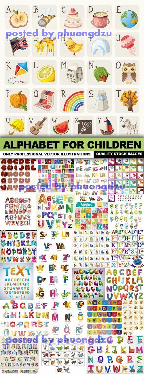Alphabet For Children Vector part 1