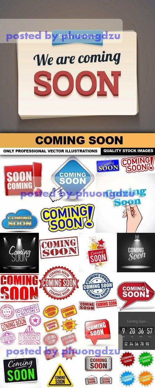 Coming Soon Vector colection