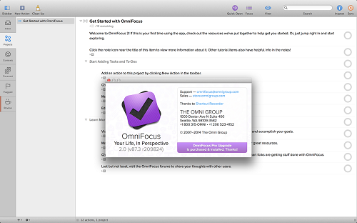 Omnifocus v2.0.1 (Mac OSX)