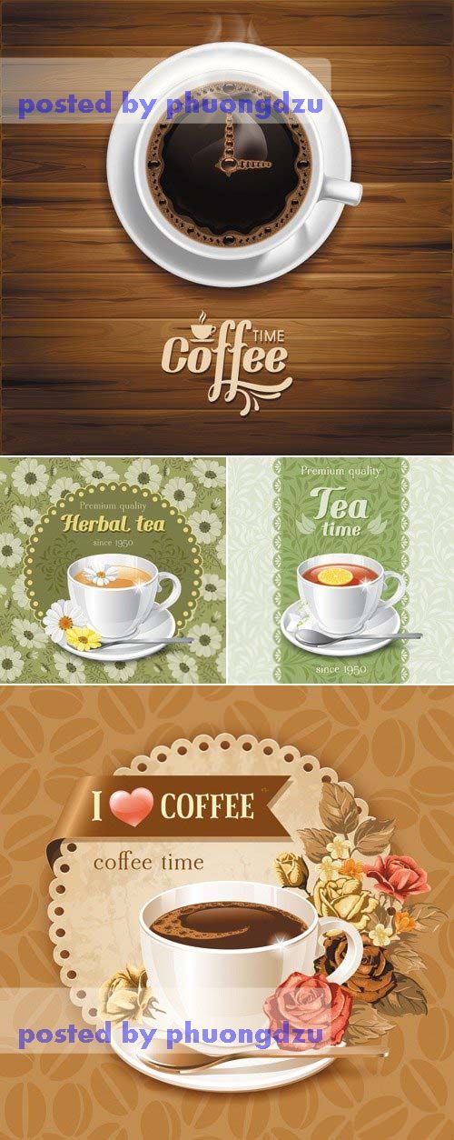 Coffee & Tea Cups Vector 3