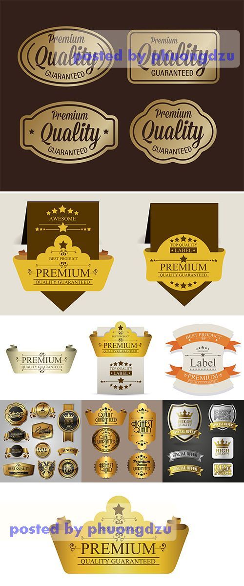 Stock: Collection premium design Labels 5