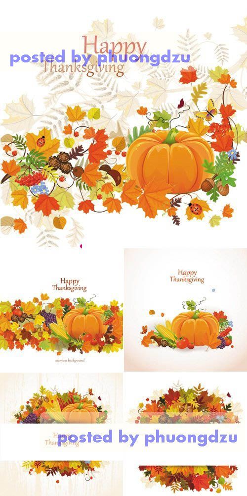 Thanksgiving Day Backgrounds Vector 3