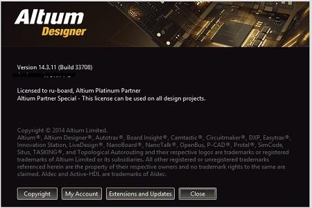 Altium Designer ( v.14.3.11 Build 33708, 2014 )